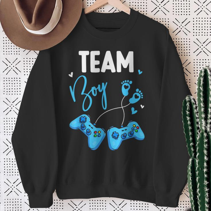 Team Boy Gender Reveal Baby Video Games Gamer Sweatshirt Gifts for Old Women