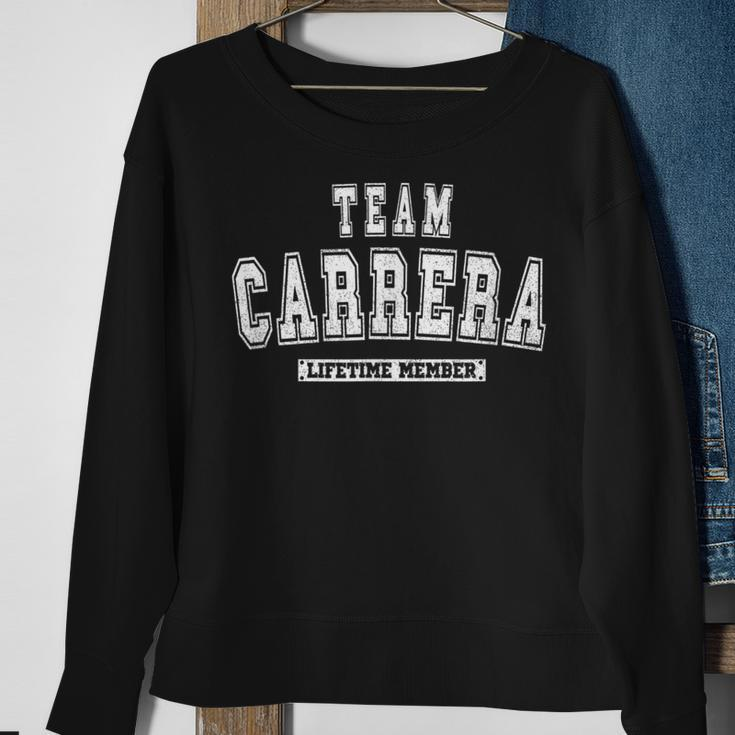 Team Carrera Lifetime Member Family Last Name Sweatshirt Gifts for Old Women