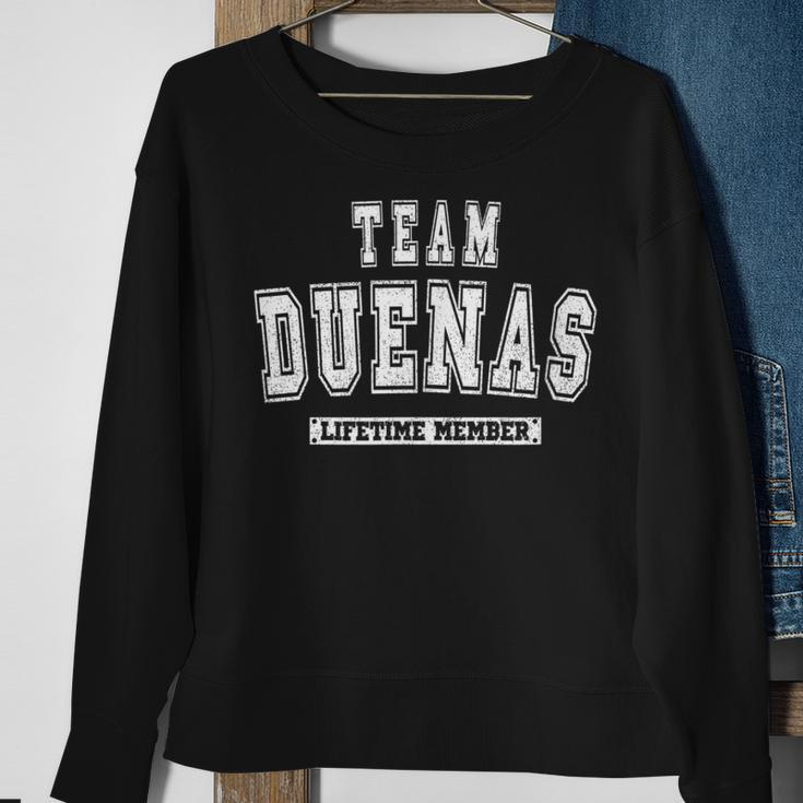 Team Duenas Lifetime Member Family Last Name Sweatshirt Gifts for Old Women