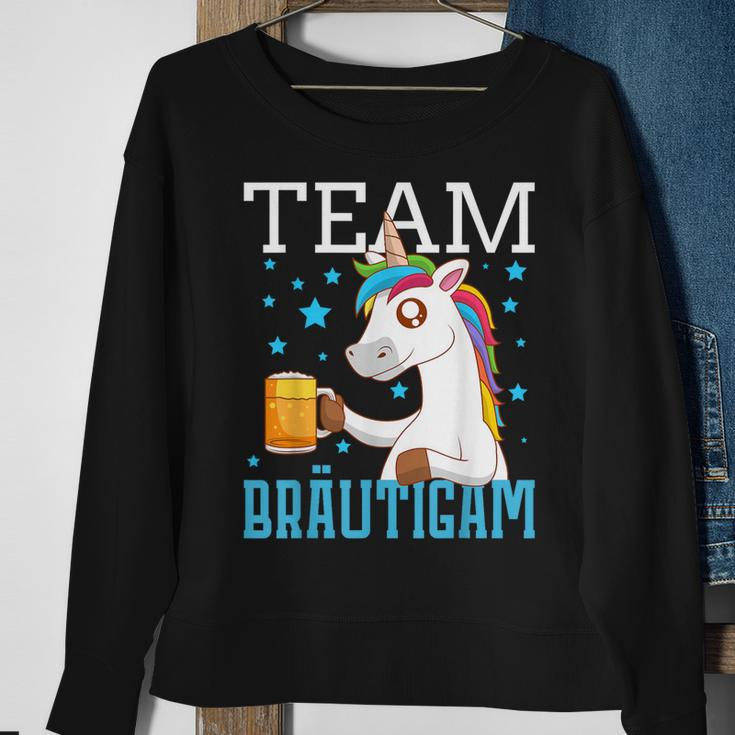 Team Groom Polterabend Stag Night Unicorn Jga Sweatshirt Geschenke für alte Frauen
