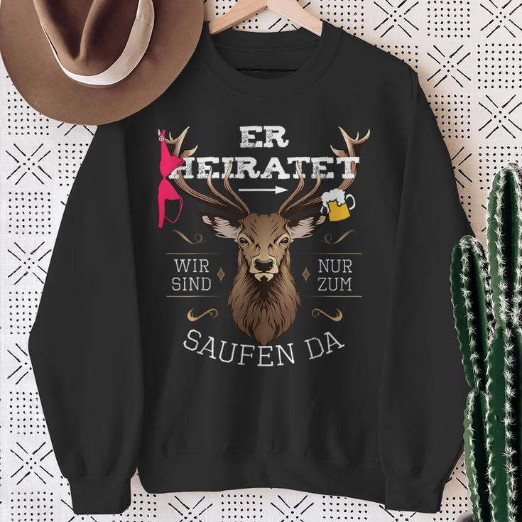 Team Groom Running Deer Stag Party Jga S Sweatshirt Geschenke für alte Frauen