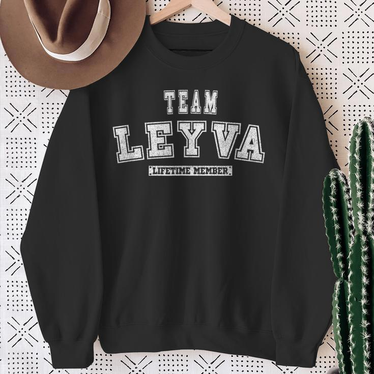 Team Leyva Lifetime Member Family Last Name Sweatshirt Gifts for Old Women