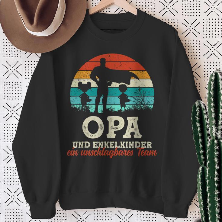 Team Opa Und Enkel Bester Opa Der Welt Father's Day Super Grandpa Sweatshirt Geschenke für alte Frauen