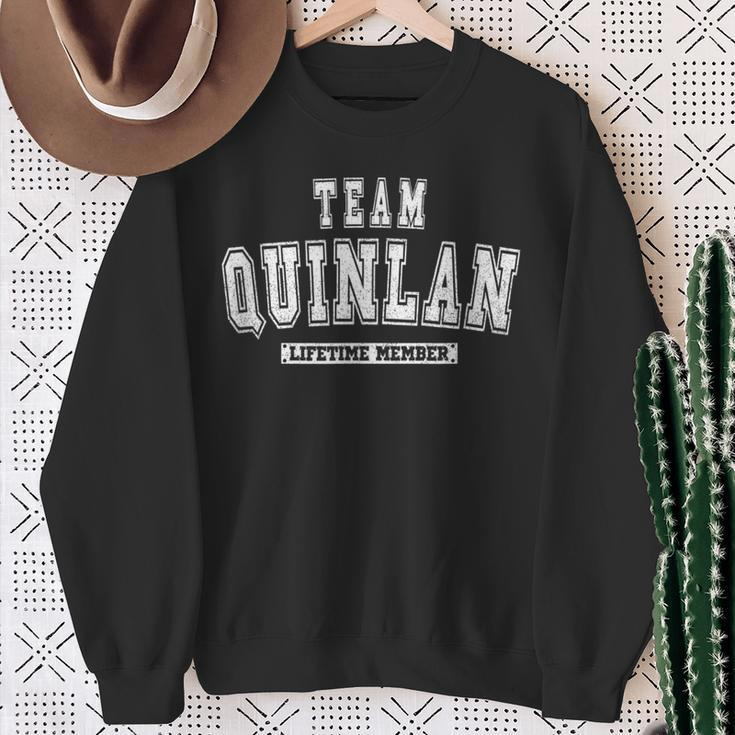 Team Quinlan Lifetime Member Family Last Name Sweatshirt Gifts for Old Women