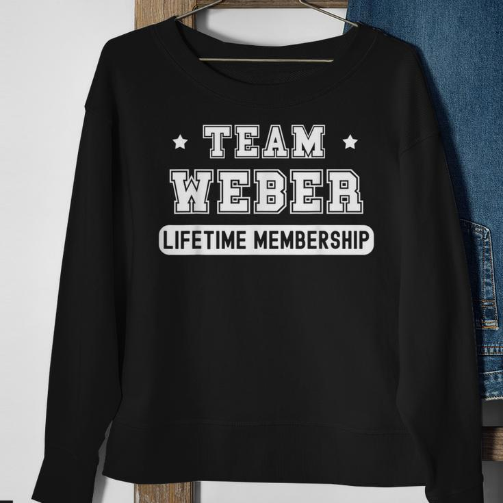 Team Weber Lifetime Membership Family Last Name Sweatshirt Gifts for Old Women