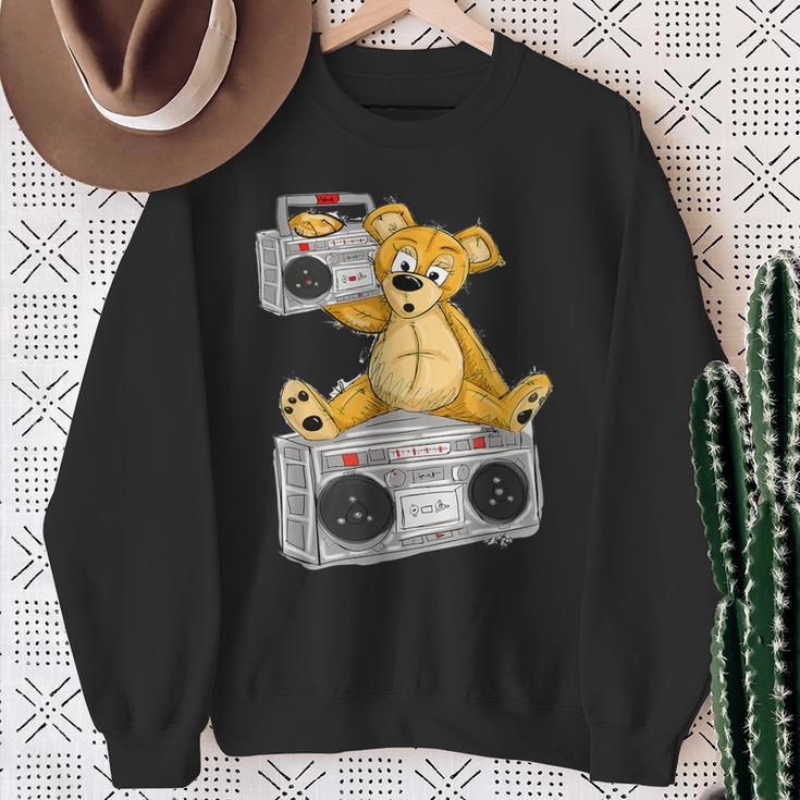 Teddy Bear Boombox By San Francisco Street Artist Zamiro Sweatshirt Gifts for Old Women