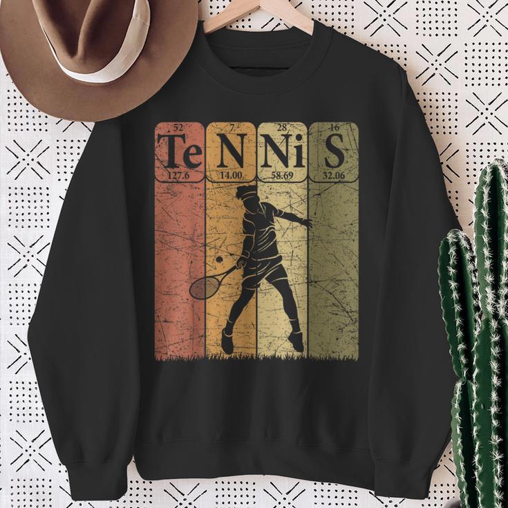 Tennis Periodic Table Elements Tennis Player Nerd Vintage Sweatshirt Gifts for Old Women