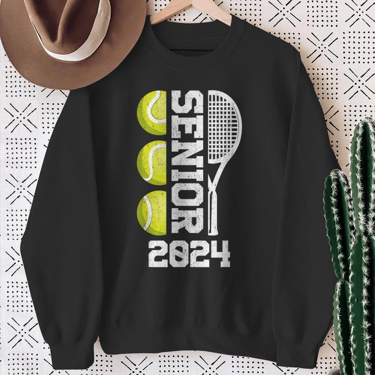 Tennis Senior 2024 Player Class Of 2024 Graduation Game Day Sweatshirt Gifts for Old Women