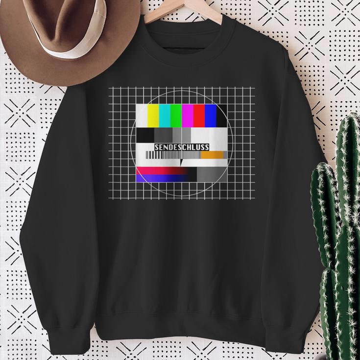 Test Image Sendeschluss 90S Party 80S Outfit Costume Sweatshirt Geschenke für alte Frauen