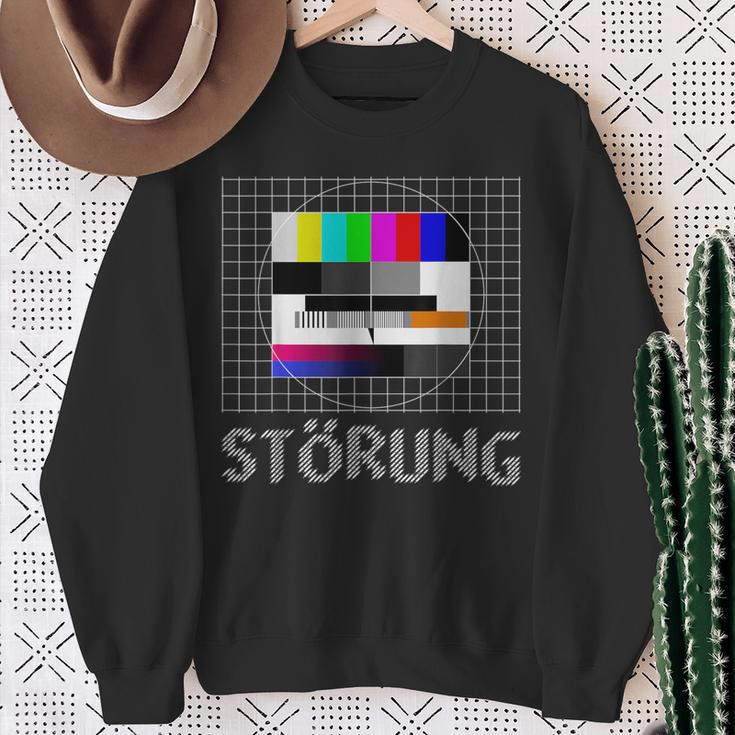 Testbild Störung Vintage Retro Sweatshirt Geschenke für alte Frauen