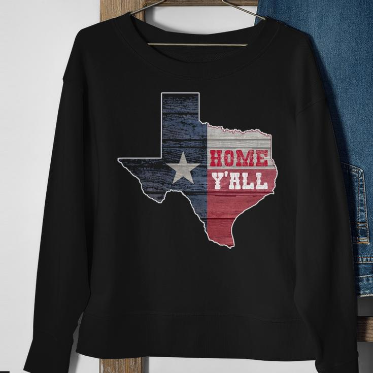 Texas Home Y'all State Lone Star Pride Sweatshirt Gifts for Old Women