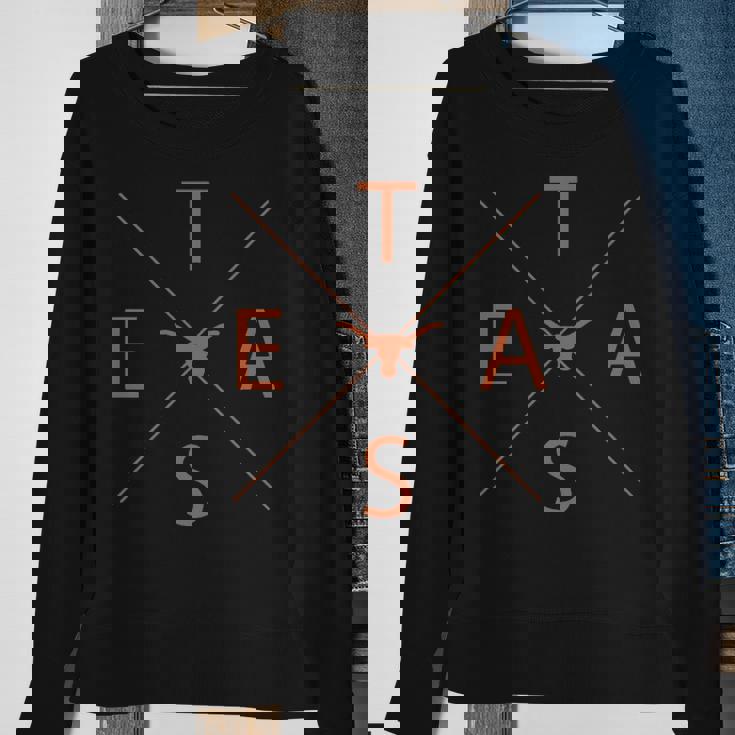 Texas Lone Star State Pride Cool Native Adult Kid Long Horn Sweatshirt Gifts for Old Women