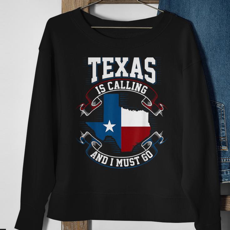 Texas Ruft An Und Ich Muss Gehen Black Sweatshirt Geschenke für alte Frauen