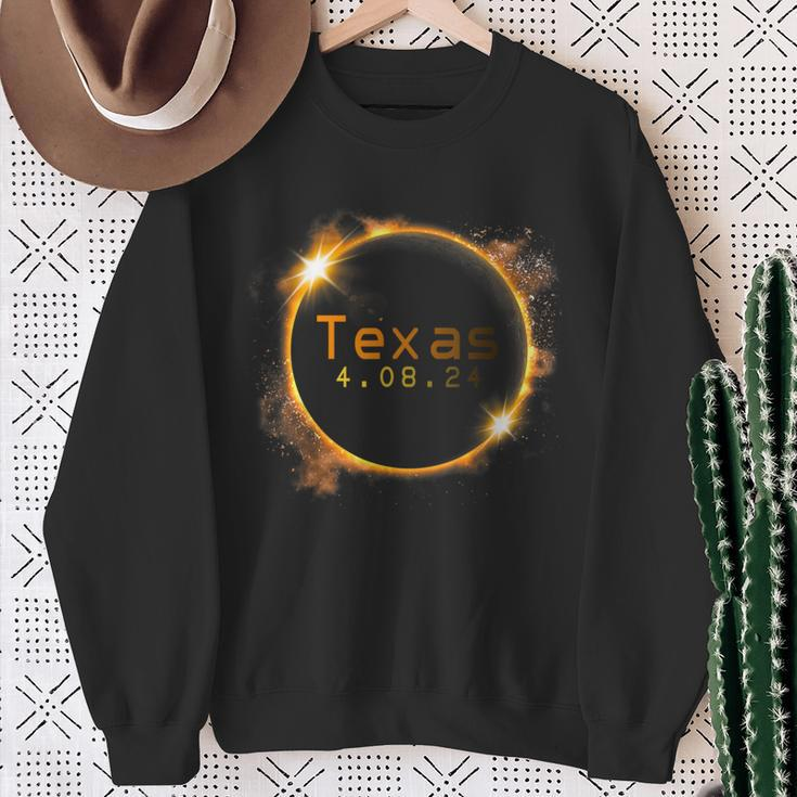 Texas Total Solar Eclipse 2024 Solar Eclipse Sweatshirt Gifts for Old Women