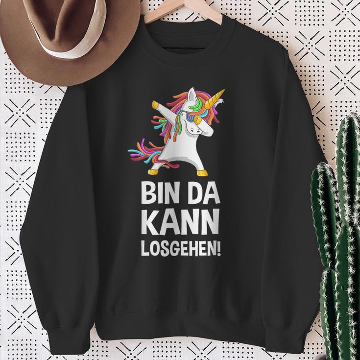 With Text 'Bin Da Kann Losgehen' Sweatshirt Geschenke für alte Frauen