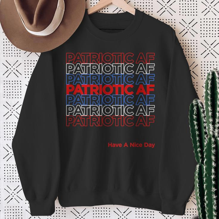 Thank You Grocery Bag Fourth 4Th Of July Patriotic Af Sweatshirt Gifts for Old Women