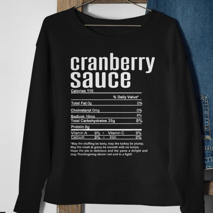 Thanksgiving Christmas Cranberry Sauce Nutritional Facts Sweatshirt Gifts for Old Women