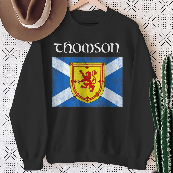 Thomson Clan Scottish Name Scotland Flag Sweatshirt Gifts for Old Women