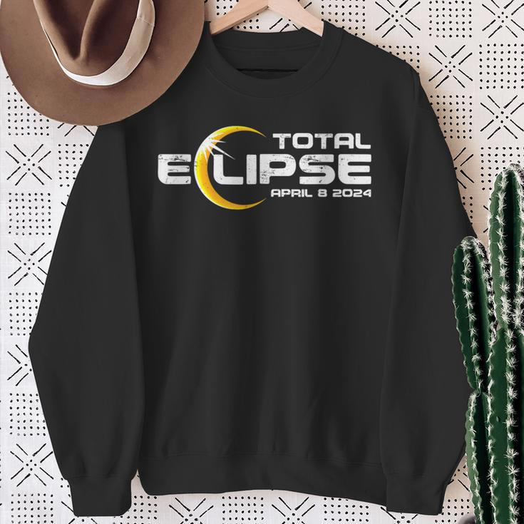 Total Eclipse April 8 2024 Sweatshirt Gifts for Old Women
