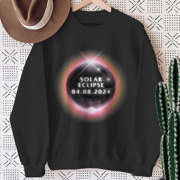 Total Solar Eclipse 2024 Solar Eclipse 08 April 2024 Sweatshirt Gifts for Old Women