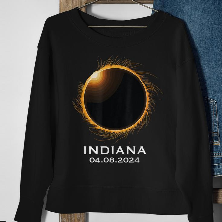 Total Solar Eclipse 2024 April Totality 04082024 Indiana Sweatshirt Gifts for Old Women