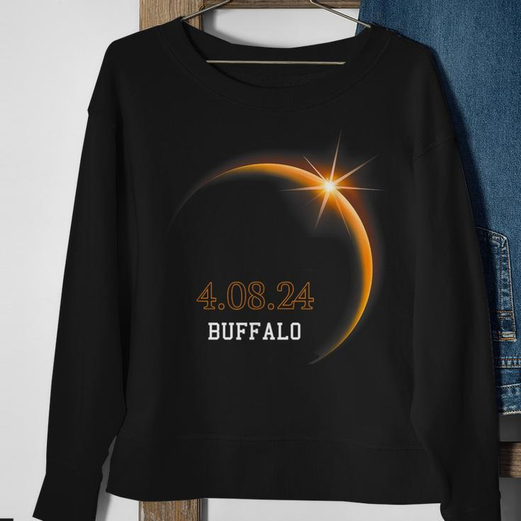Total Solar Eclipse 2024 Buffalo Totality Spring 40824 Sweatshirt Gifts for Old Women
