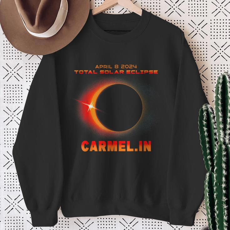 Total Solar Eclipse 2024 Carmel Indiana Sweatshirt Gifts for Old Women