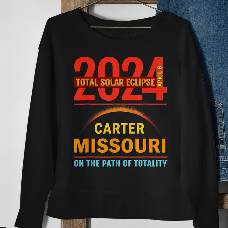 Total Solar Eclipse 2024 Carter Missouri April 8 2024 Sweatshirt Gifts for Old Women
