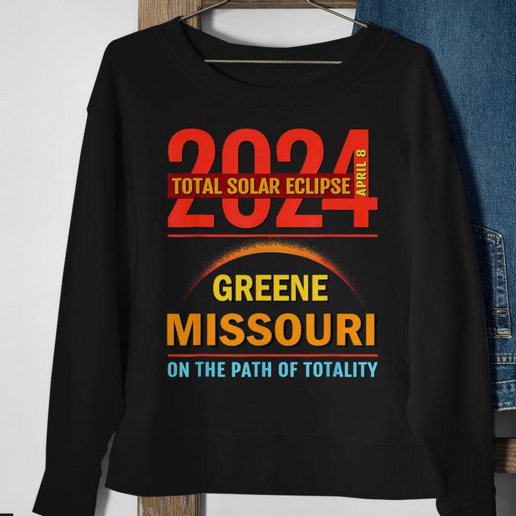 Total Solar Eclipse 2024 Greene Missouri April 8 2024 Sweatshirt Gifts for Old Women