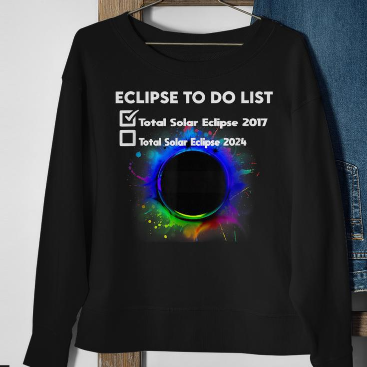 Total Solar Eclipse 2024 To Do List Total Solar Eclipse 2017 Sweatshirt Gifts for Old Women