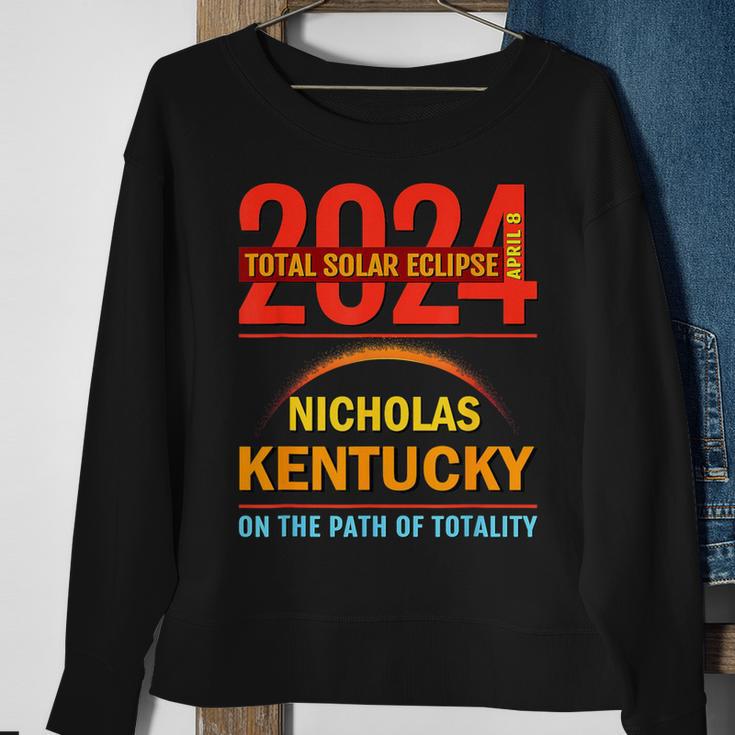 Total Solar Eclipse 2024 Nicholas Kentucky April 8 2024 Sweatshirt Gifts for Old Women