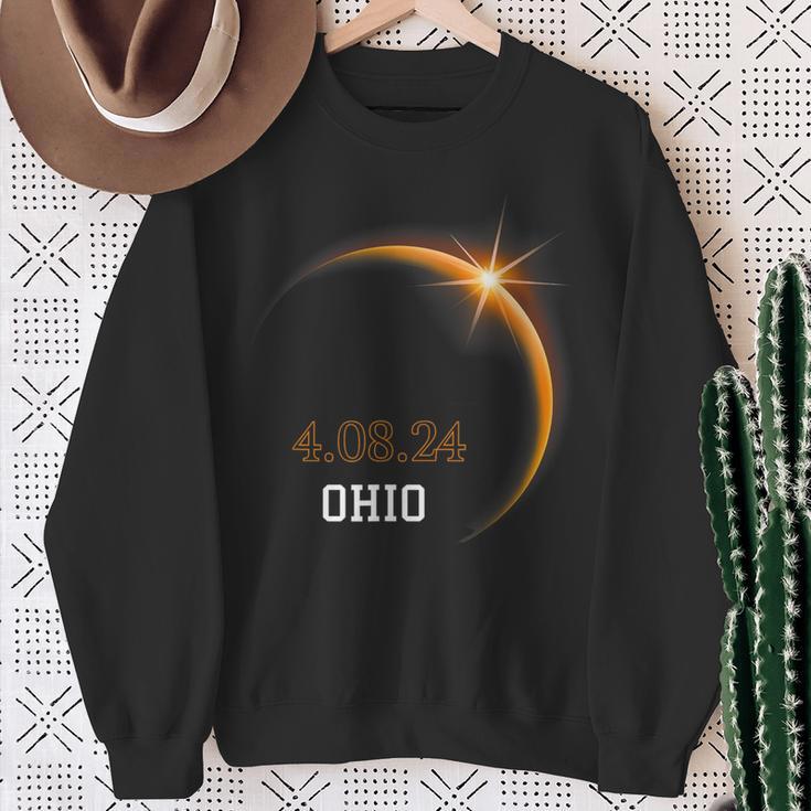 Total Solar Eclipse 2024 Ohio Totality Spring 40824 Sweatshirt Gifts for Old Women