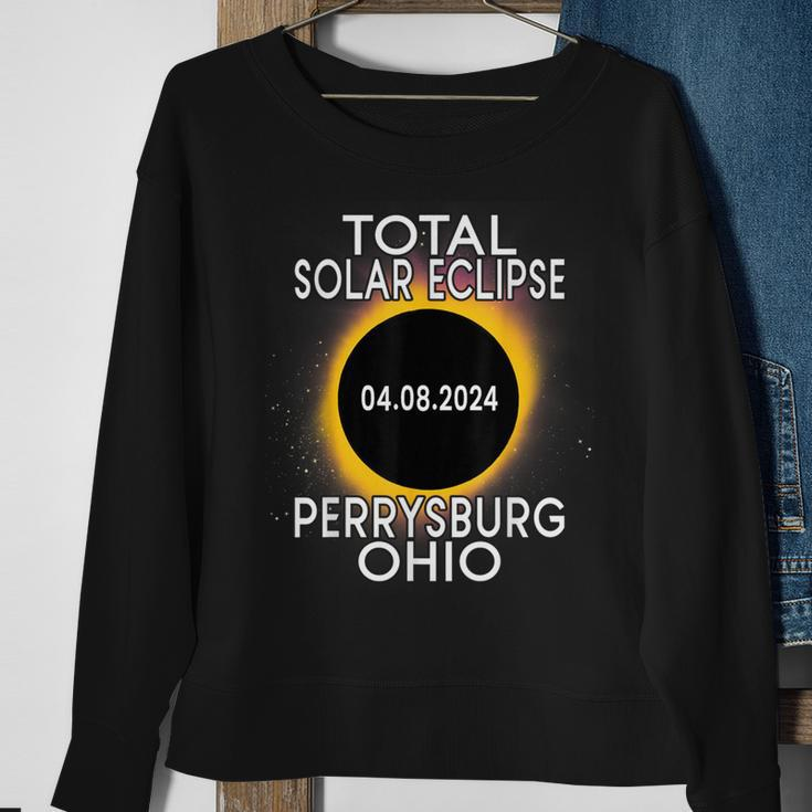 Total Solar Eclipse 2024 Perrysburg Ohio Sweatshirt Gifts for Old Women