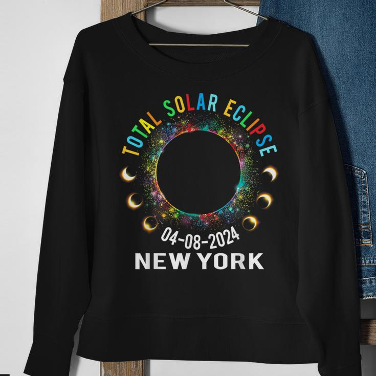 Total Solar Eclipse 2024 Totality April 8 2024 New York Usa Sweatshirt Gifts for Old Women