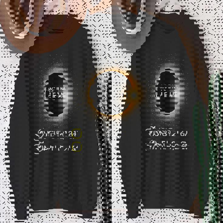 Total Solar Eclipse 2024 Twice In A Lifetime Spring Totality Sweatshirt Gifts for Old Women Total Solar Eclipse 2024 Twice In A Lifetime Spring Totality Sweatshirt Gifts for Old Women