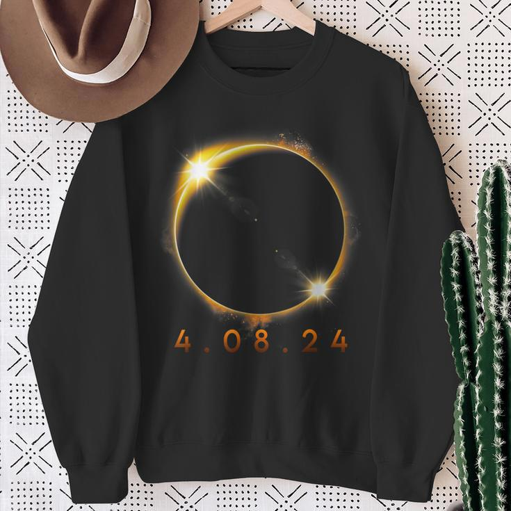 Total Solar Eclipse April 2024 040824 Total Eclipse Totality Sweatshirt Gifts for Old Women