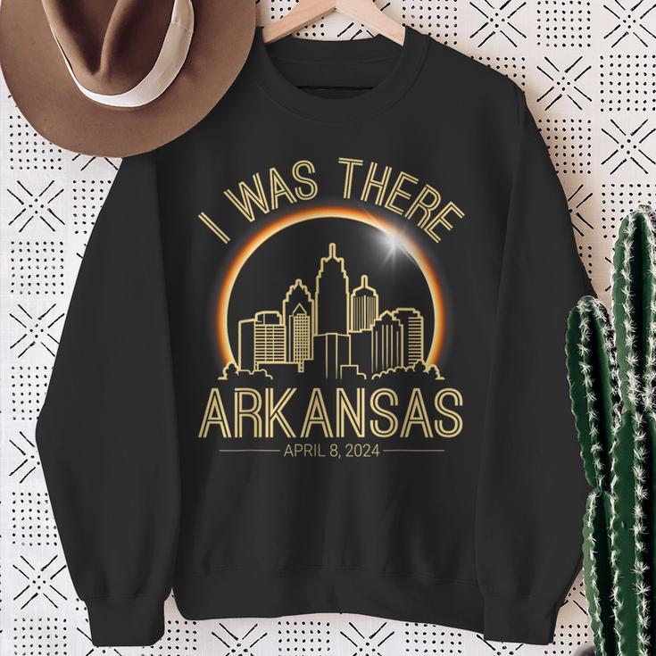 Total Solar Eclipse April 8 2024 Arkansas Totality Souvenir Sweatshirt Gifts for Old Women