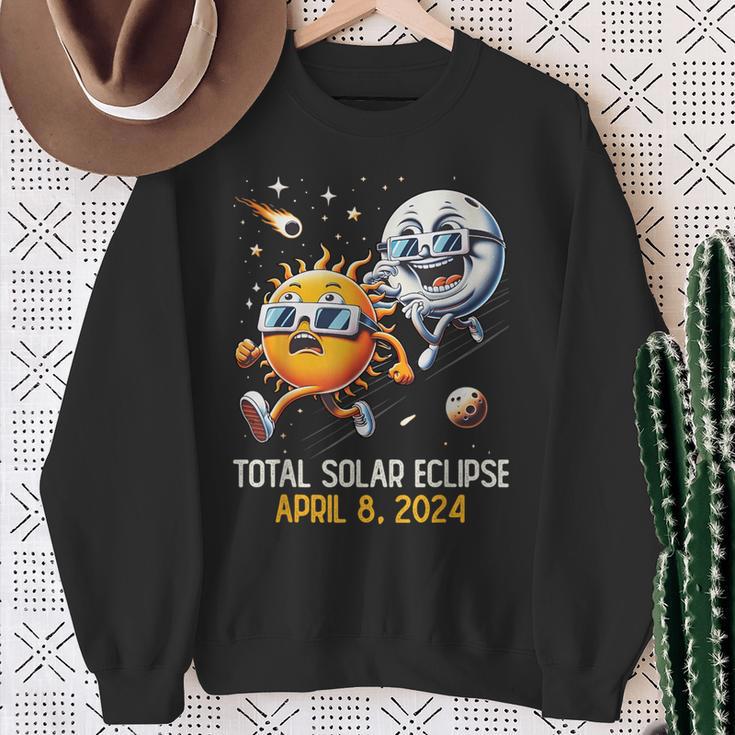 Total Solar Eclipse April 8 2024 Totality Astronomy Lover Sweatshirt Gifts for Old Women