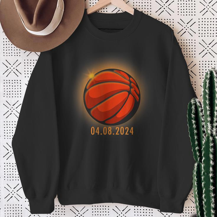 Total Solar Eclipse Basketball Lover April 8 2024 Totality Sweatshirt Gifts for Old Women