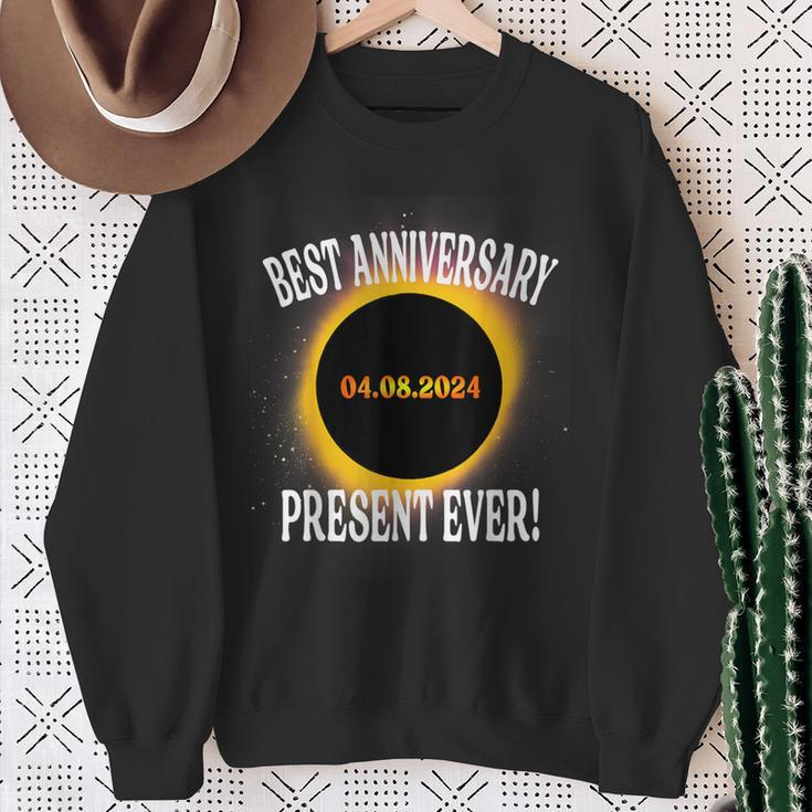 Total Solar Eclipse Best Anniversary Present Ever April 2024 Sweatshirt Gifts for Old Women
