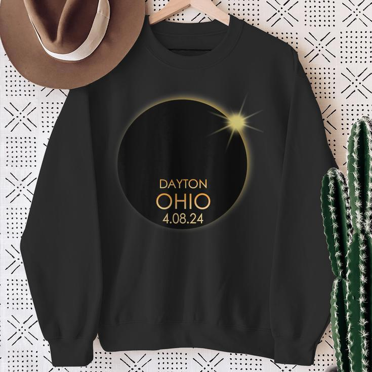 Total Solar Eclipse In Dayton Ohio 2024 Totality Sweatshirt Gifts for Old Women