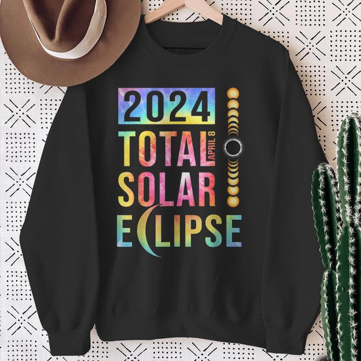 Total Solar Eclipse Tie Dye April 8 2024 Totality Usa Sweatshirt Gifts for Old Women