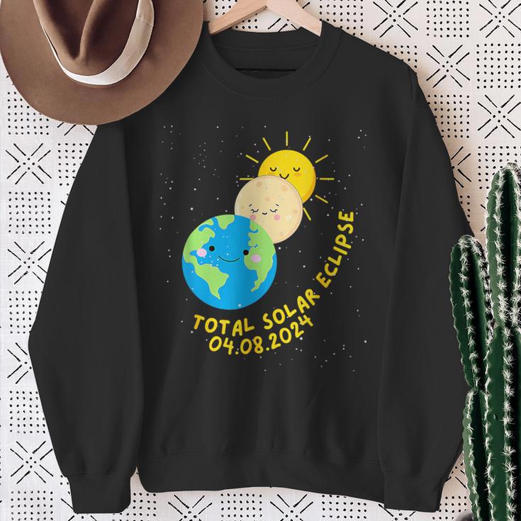 Totale Sonnenfinsternis 2024 Süße Sonnenfinsternis Sweatshirt Geschenke für alte Frauen