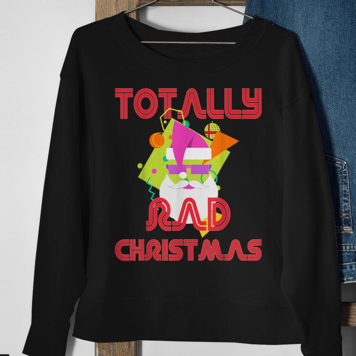 Totally Rad 80S Christmas Vintage Santa 80S Costume Sweatshirt Gifts for Old Women