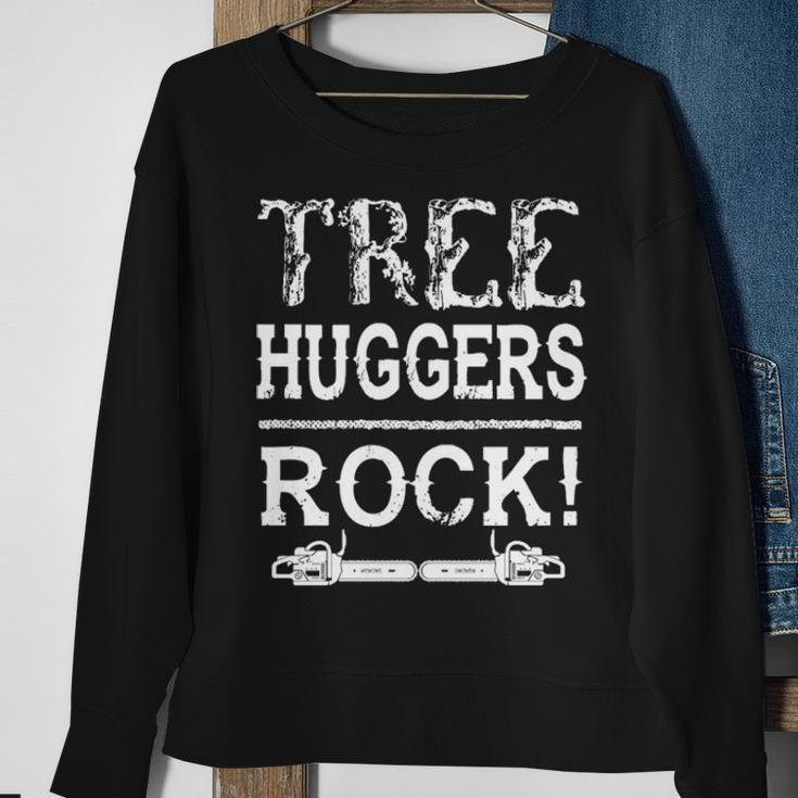 Tree Huggers Logger Sweatshirt Gifts for Old Women