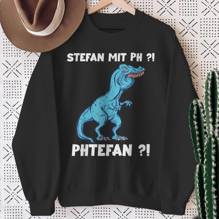 Trex Meme Dinosaur With Overbite Stefan With Ph Stephan S Sweatshirt Geschenke für alte Frauen
