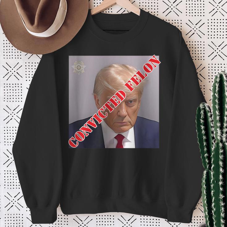 Trump 2024 Convicted Felon Stamped Guilty Sweatshirt Gifts for Old Women