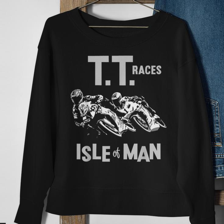 Tt Races Isle Of Man Navy And Black Sweatshirt Gifts for Old Women