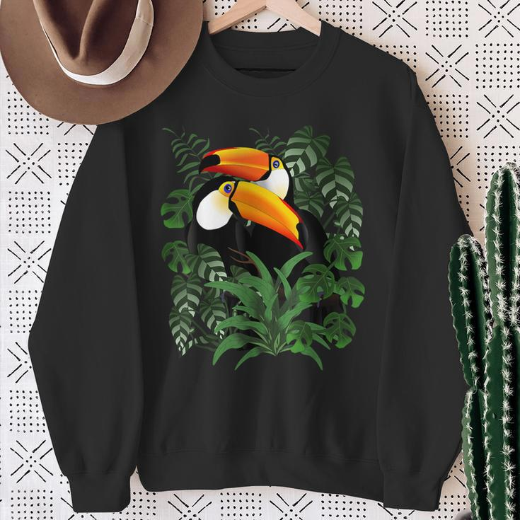 Tukan Paar Im Dschungel Sweatshirt Geschenke für alte Frauen