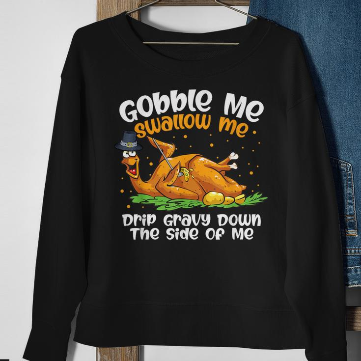 Turkey Pour Some Gravy On Me Thanksgiving Day Dinner Sweatshirt Gifts for Old Women